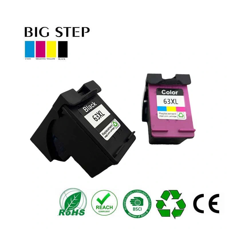 Wholesale Ink Cartridge 63XL 63 Printer Cartridge Compatible for HP Printer